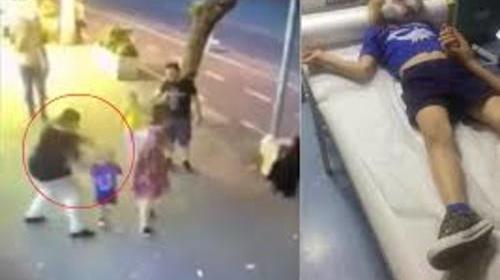 &iexcl;Inaudito! Mujer apu&ntilde;ala a ni&ntilde;o en la cara, frente a sus padres