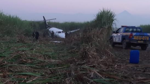 Localizan un "narco Jet" accidentando en una finca de Retalhuleu
