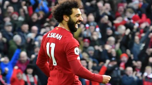 El espectacular taconazo de Salah para el triunfo del Liverpool 