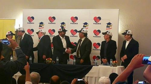 Los partidos PAN y Podemos se unen para promover a Roberto Arzú