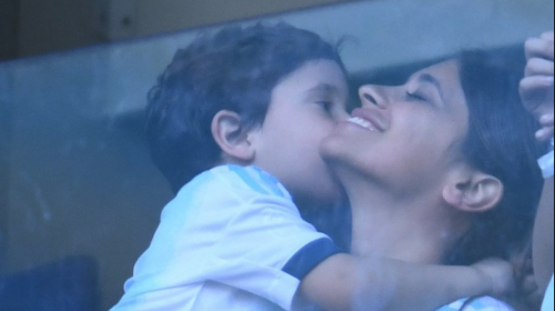 La nueva travesura de Mateo Messi en el Brasil - Argentina