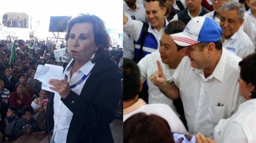Sandra Torres y Alejandro Giammattei coinciden en Huehuetenango