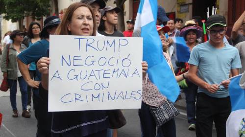 Manifestaci&oacute;n rechaza acciones de Jimmy Morales