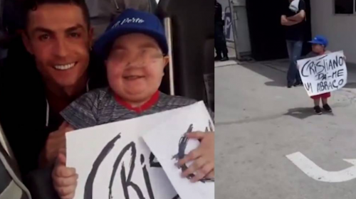 Cristiano detiene el bus de Portugal y cumple el sue&ntilde;o de un ni&ntilde;o