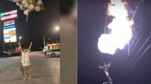 Joven celebra soltando globos y deja sin luz a todo el pueblo
