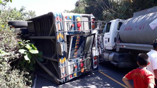 Un bus sin frenos, un piloto que huy&oacute; y diez heridos en accidente