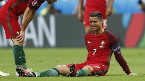 Cristiano Ronaldo se lesiona en pleno partido de Portugal