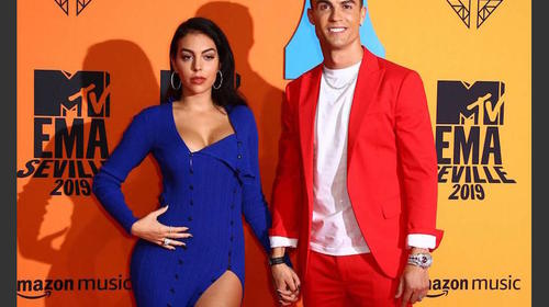 Candente caricia de Cristiano a Georgina que encendió las redes