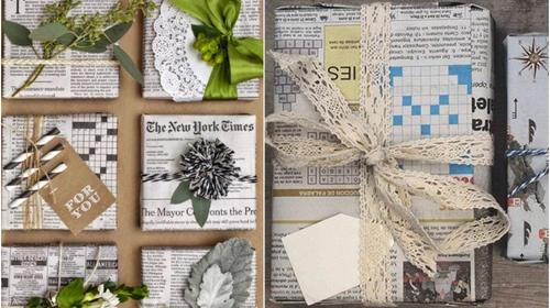 Envolver regalos con peri&oacute;dico, conoce esta apuesta ambientalista