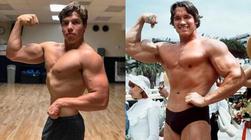 Hijo de Schwarzenegger es cada vez más idéntico a su padre
