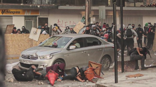 Atropellan a varios manifestantes en una protesta en Chile