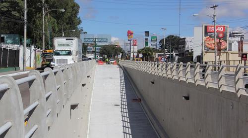 As&iacute; luce el primer paso a desnivel sobre la Avenida Petapa