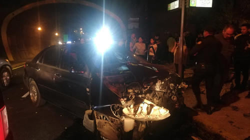 Prueba de alcoholemia tras protagonizar aparatoso accidente