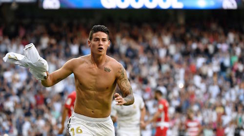 James vuelve a marcar con el Madrid y el Bernabéu se le entrega