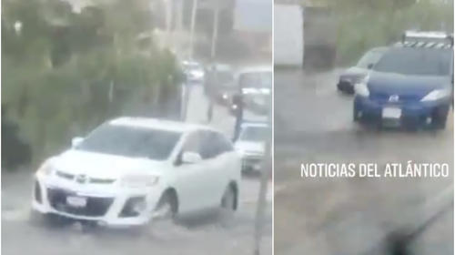 Fuerte lluvia inunda sector de la ciudad de Guatemala