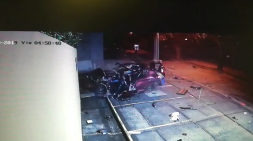 Hombre se salva milagrosamente de un aparatoso accidente