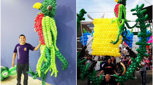 El sorprendente homenaje a Guatemala con globos