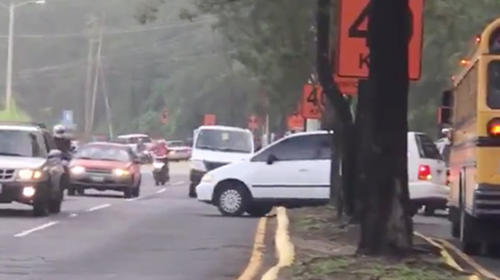 Se quiso pasar de "vivo" y terminó atrapado en el arriate 