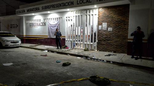 Guatemalteco muere en incendio en prisión de migrantes de México