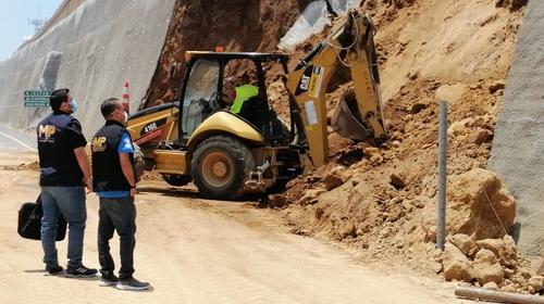 MP acude al Libramiento de Chimaltenango por nuevo derrumbe