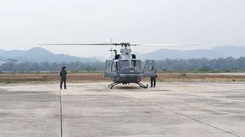Llega helicóptero hondureño que combatirá incendios en Guatemala