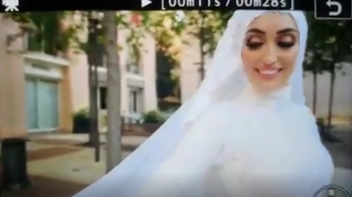 Explosi&oacute;n interrumpe sesi&oacute;n de fotos de una boda en Beirut
