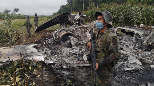 Ejército localiza avioneta incinerada en Ixcán, Quiché