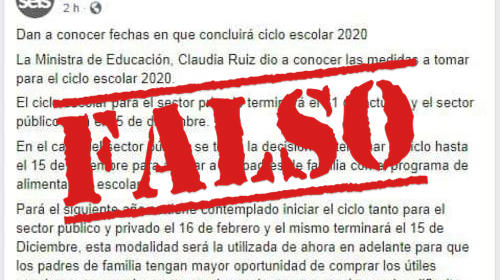 &iquest;El ciclo escolar terminar&aacute; hasta el 15 de diciembre? R/ FALSO