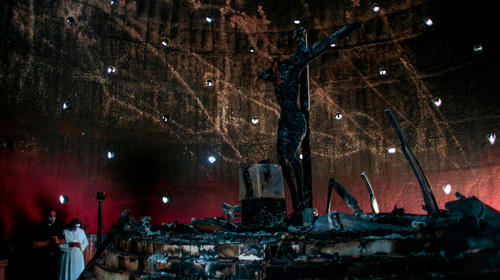 Guatemaltecos restaurar&iacute;an imagen religiosa quemada en Nicaragua