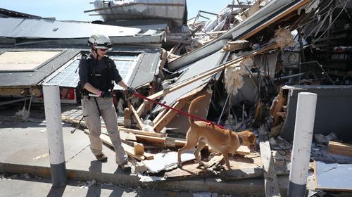 Las sorprendentes imágenes del huracán Laura desde tierra