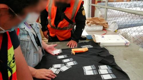 Los diamantes encontrados por la SAT en una encomienda