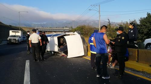 Los veh&iacute;culos que volcaron en las primeras horas de este domingo