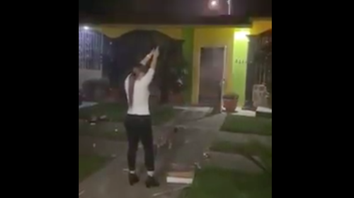 Sale a luz otro video de mujer que dispara al aire en Esquipulas