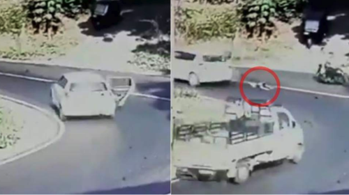 Impresionante: ni&ntilde;o se salva de milagro al caerse de un carro