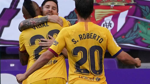 Barcelona logra apretado triunfo ante un aguerrido Valladolid