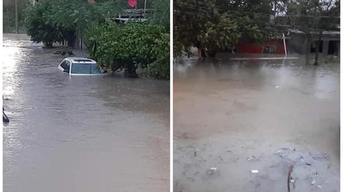 40 colonias sumergidas en el agua por hurac&aacute;n Hanna en M&eacute;xico