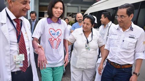 Gladys, la atleta que sufri&oacute; graves quemaduras, fue dada de alta