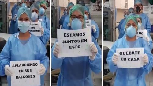 El emotivo video que compartieron médicos de un hospital