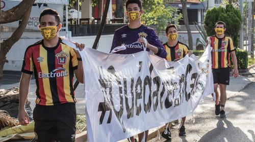 Equipo de Marvin Ceballos protesta por abolición de ascenso