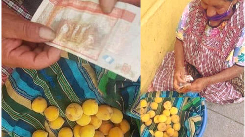 Enga&ntilde;an a abuelita pag&aacute;ndole con billete falso