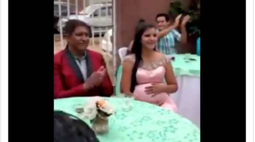 Hombre revela infidelidad de su esposa embarazada en plena fiesta