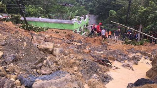 Así quedó la aldea Quejá por el deslizamiento de tierra 