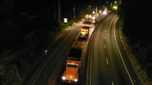 Finalizan trabajos por hundimiento en Carretera a El Salvador