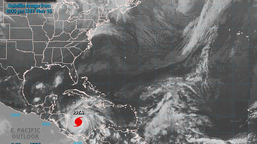 ClimaGT: Iota se fortalece y ya es huracán de categoría 4