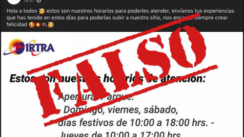 ¿Ya abrieron los parques del Irtra? R:// FALSO