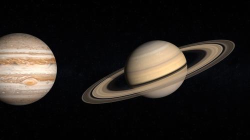 Júpiter y Saturno se verán como un doble planeta en diciembre