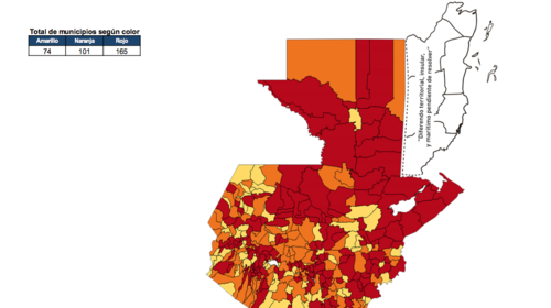 Sem&aacute;foro Covid-19: 165 municipios se encuentran en alerta roja