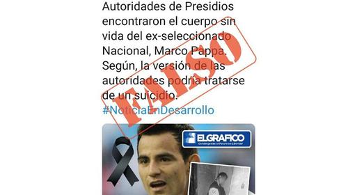 ¿Se suicidó en la cárcel Marco Pappa? R//FALSO