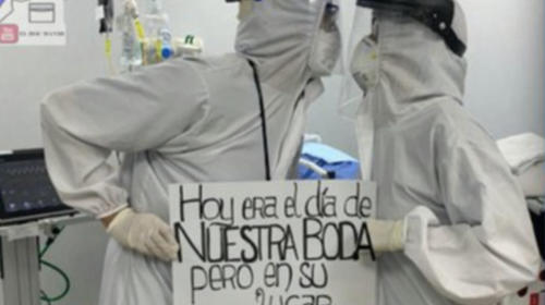 Aplazan boda para atender a enfermos de Covid y él se contagia