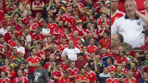Fan&aacute;tico ingl&eacute;s se mete en la porra de Gales en juego de la Eurocopa